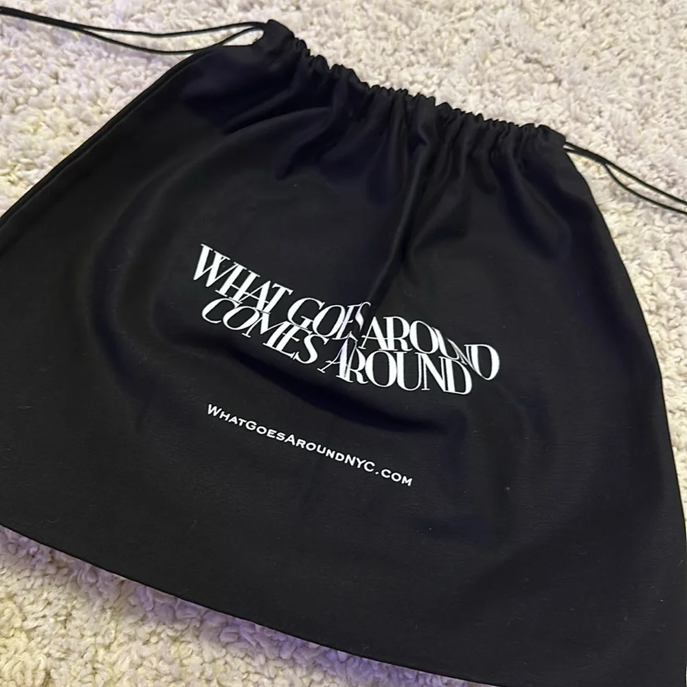 “WHAT GOES AROUND COMES AROUND” pouch